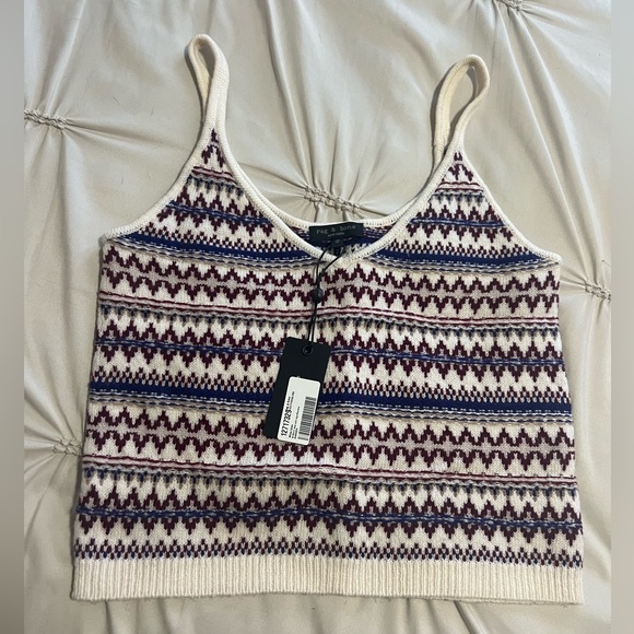 Rag and Bone Willow Fairsle Cropped Sweater Tank - Picture 4 of 8